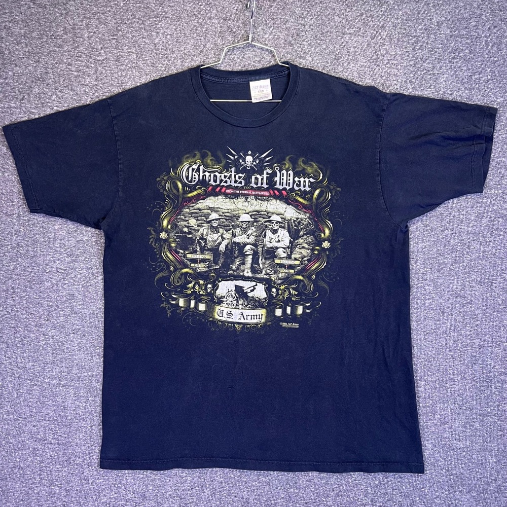 7.62 Design Ghosts of War Shirt Mens XL Black Military US Army Graphic 2008 Edgy